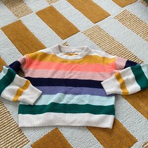 Gap kids striped cozy Crewneck sweater multicolor size 6-7